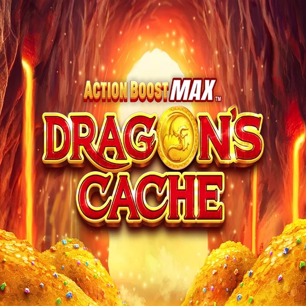 Slots logo of Action Boost Max Dragon's Cache from SpinPlay Games at Azurslot Casino