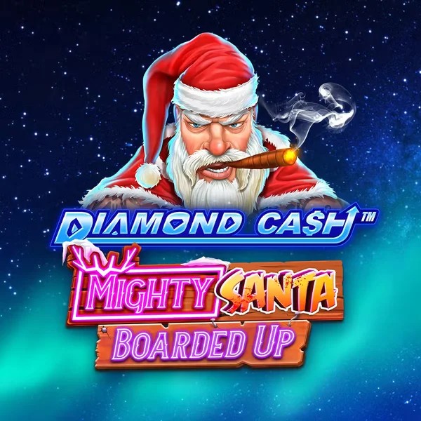Diamond Cash Mighty Santa Boarded Up online game logo by Greentube on azurslot-casino.net
