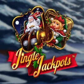Jingle Jackpots slot logo by Dragon Gaming at Azurslot Casino