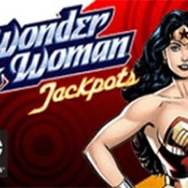 Wonder Woman Jackpots slot logo by Amaya at Azurslot Casino